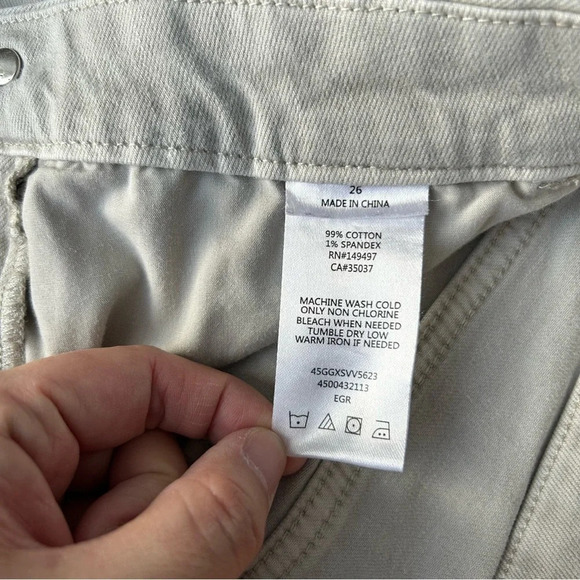 Joe’s High Rise Raw Hem Cropped Jeans  in Grey - Picture 9 of 12